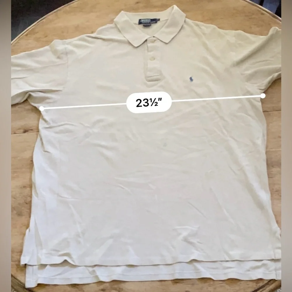 Polo Ralph Lauren Men’s Sz XL Beige Iconic Mesh Knit‎ Polo Shirt